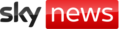 Sky News logo with 'sky' in black and 'news' in white on a red background